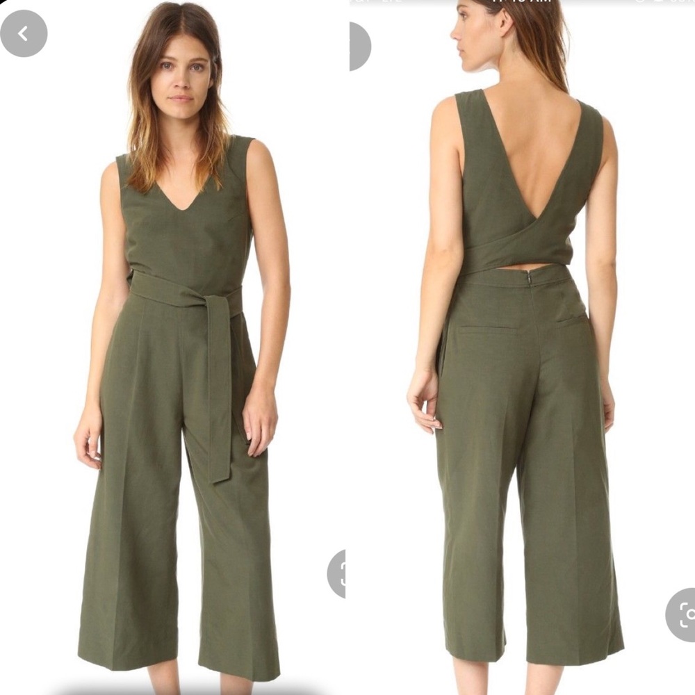IN SEARCH OF green Torela tie jumpsuit CLUB MONACO